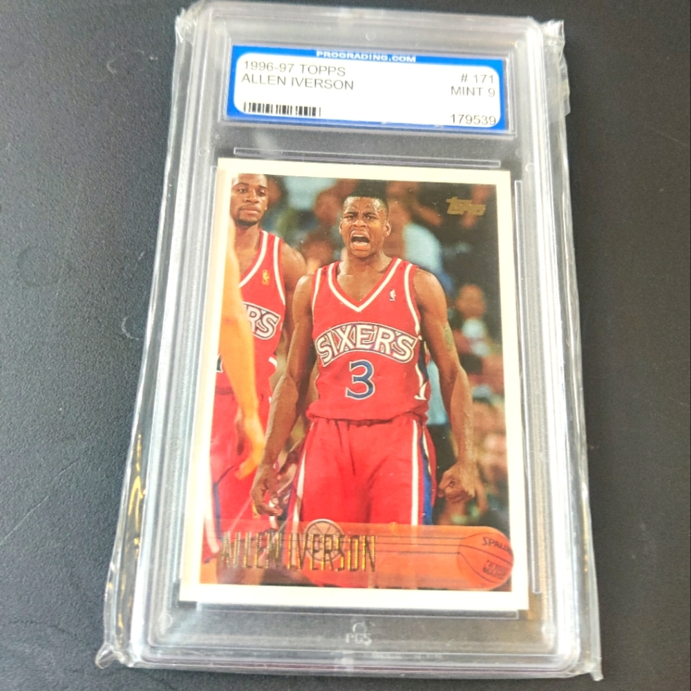 Allen Iverson Rookie Card Topps Grade 9